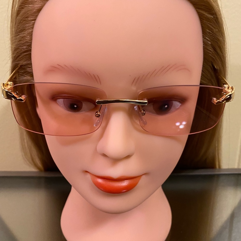 Pink Abundance Rectangle Sunglasses